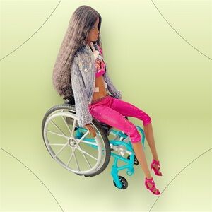Barbie Black and Pink Wheelchair (no doll)
